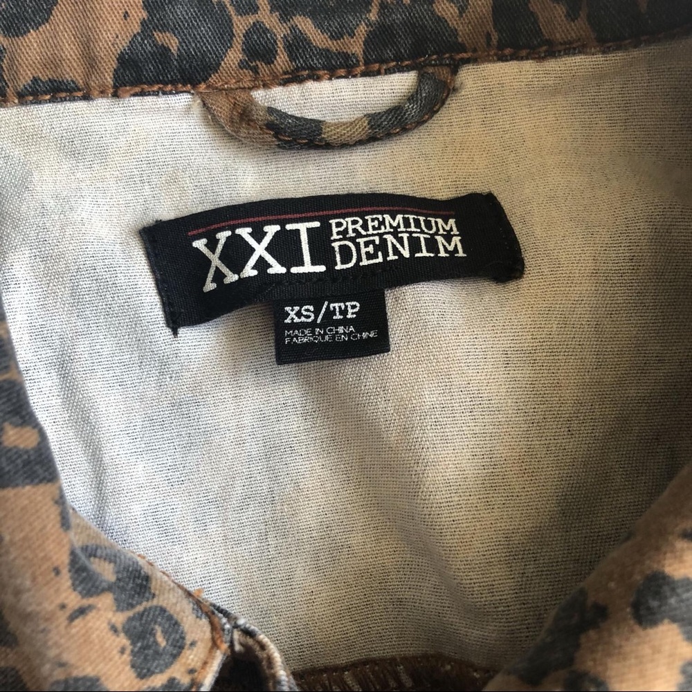 Denim Leopard Jacket - Picture 2 of 2